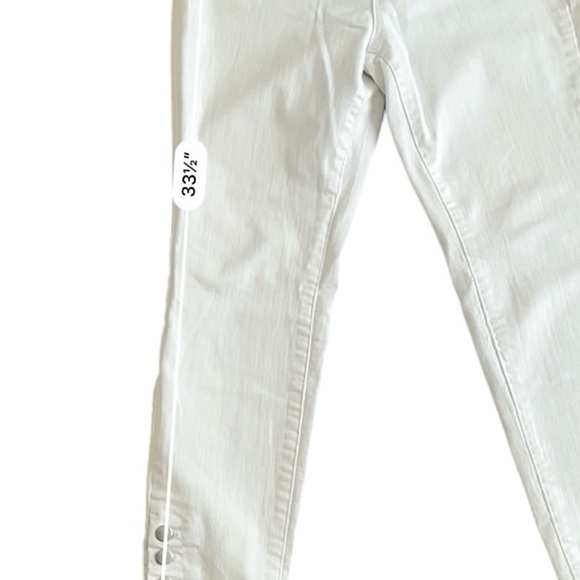 Westport signature fit ankle denim jeans white pockets buttons detail Women 10 P - Picture 5 of 13